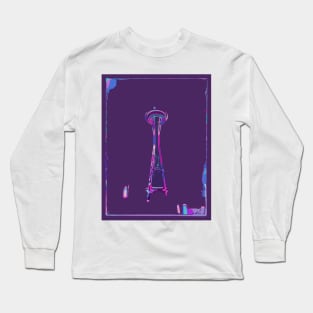 Artistic Seattle Space Needle Long Sleeve T-Shirt